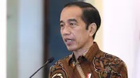 Presiden Joko Widodo (Jokowi) menekankan sejumlah hal penting mengenai upaya pengendalian inflasi dalam Rakornas Pengendalian Inflasi Tahun 2020 pada Kamis (22/10/2020). (Biro Pers Sekretariat Presiden/Lukas)
