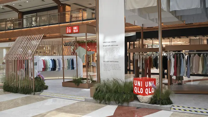 Instalasi UNIQLO Linen yang Terdapat di Pondok Indah Mall 2 (Foto Dok: UNIQLO Indonesia)