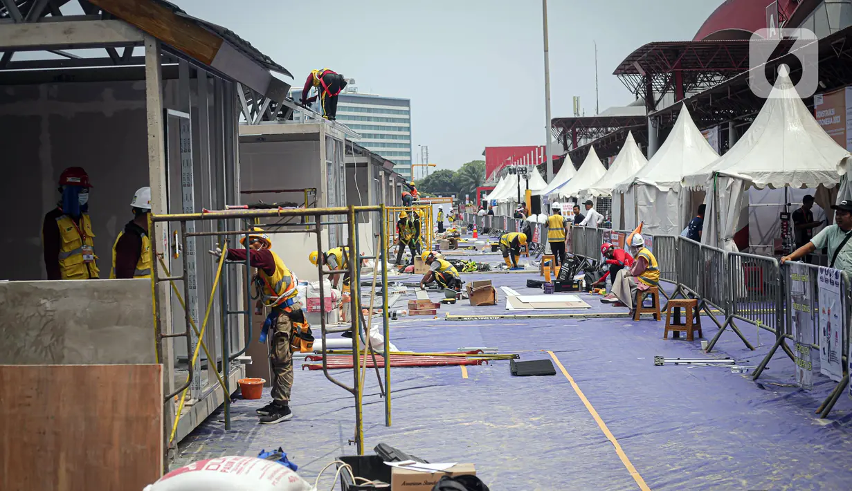Konstruksi Indonesia 2023 juga menjadi peluang investasi yang cukup besar untuk melakukan business matching dengan para investor atau pun para pengusaha rantai pasok untuk berkontribusi dan mencari peluang investasi di pelaksanaan pembangunan infrastruktur di Indonesia. (Liputan6.com/Faizal Fanani)