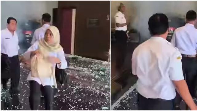 Suasana Panik Saat Mobil Menerobos ke dalam Hotel