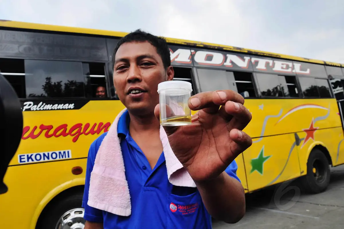 Jelang Mudik, Sopir Bus Jalani Tes Urine