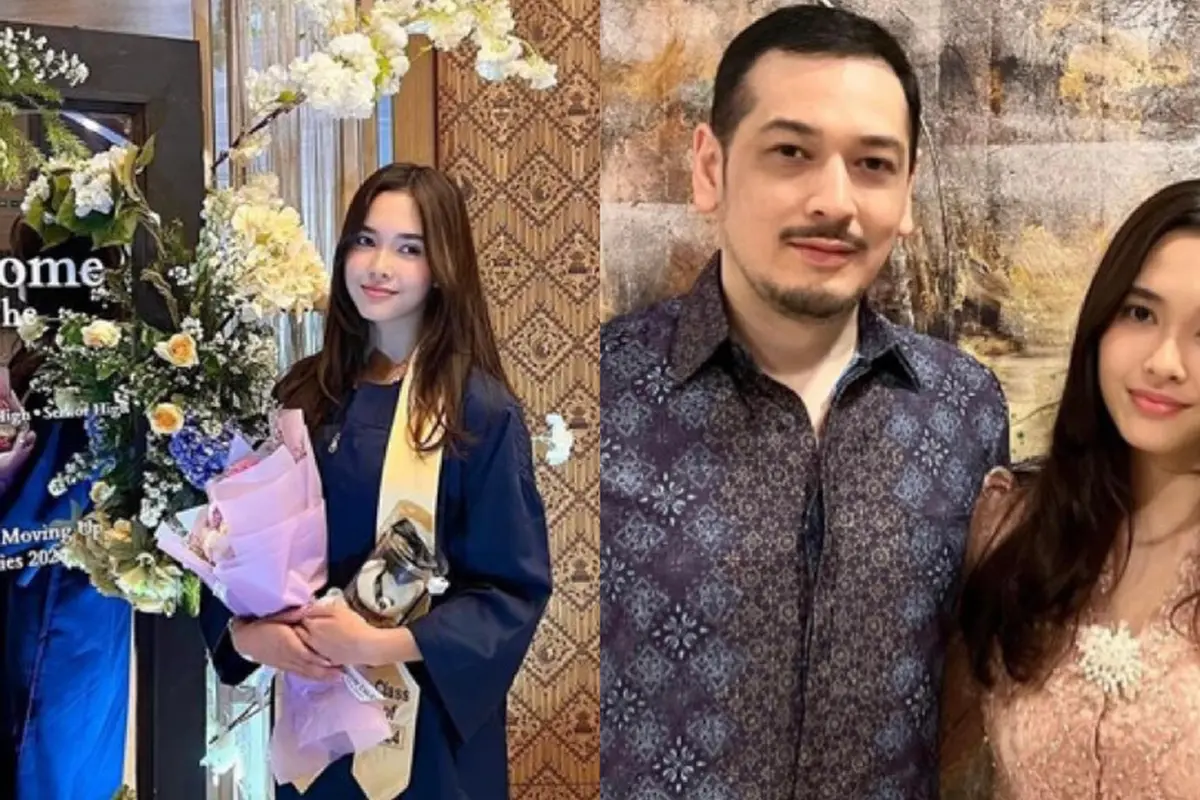 Chanella Leslie Putri Sambung Cut Tari saat wisuda