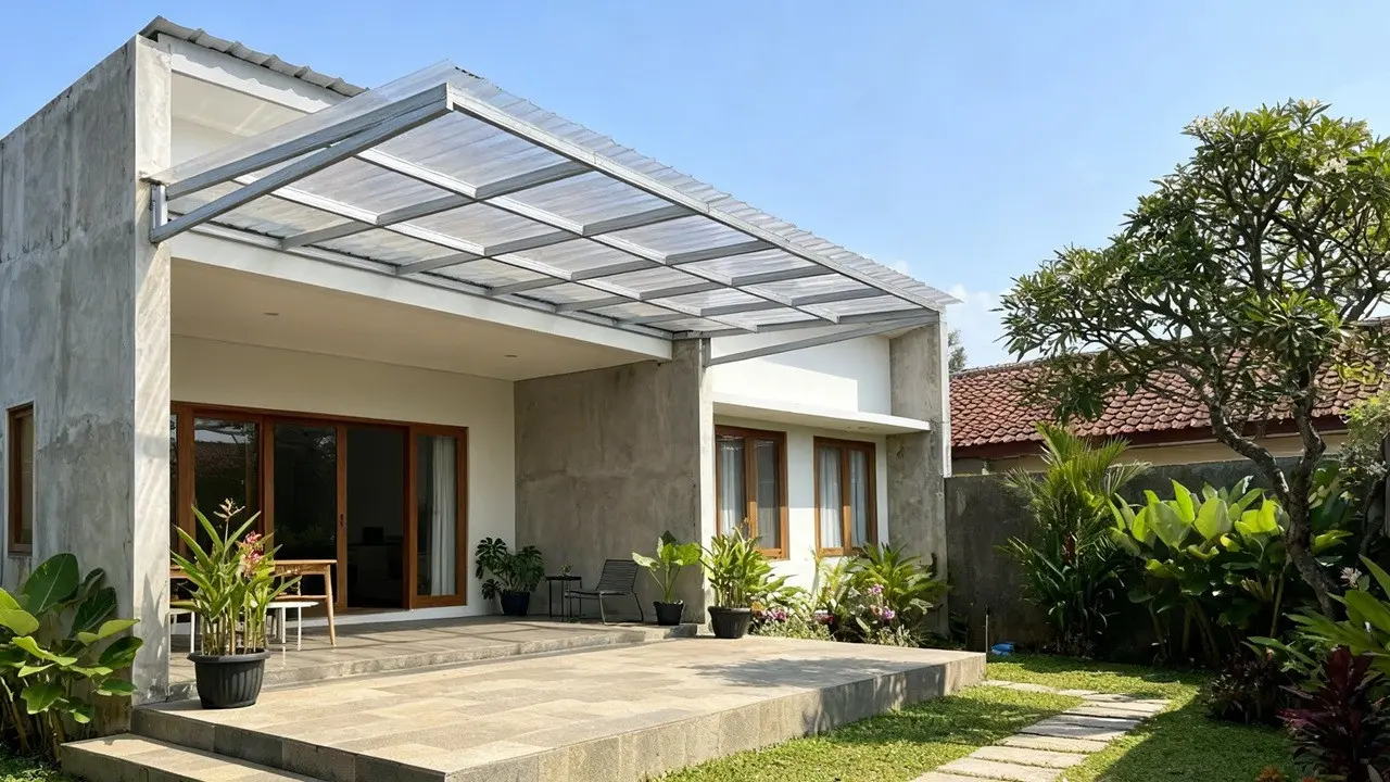 Atap Teras Rumah Baja Ringan Minimalis