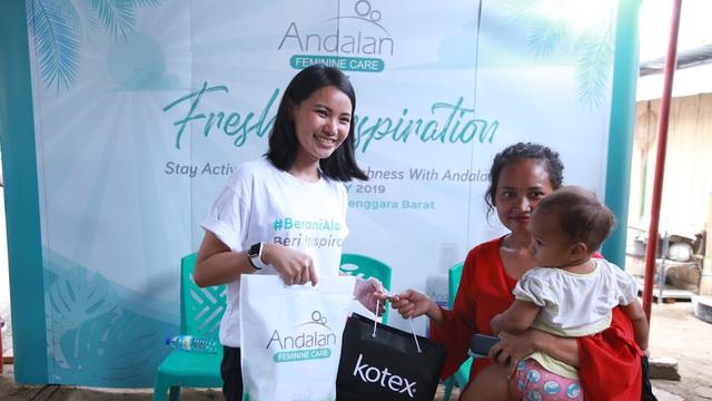 Aksi Sosial Andalan Feminine Care Fresh Inspiration di Desa Malaka Lombok Utara