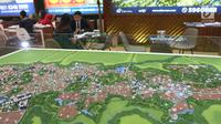Site plan pembangunan perumahan dalam Indonesia Property Expo (IPEX) 2019 di JCC,  Sabtu (2/2). Ada 167 pengembang terlibat dalam IPEX ini yang terdiri dari 116 pengembang KPR non subsidi dan 51 pengembang subsidi. (Liputan6.com/Angga Yuniar)