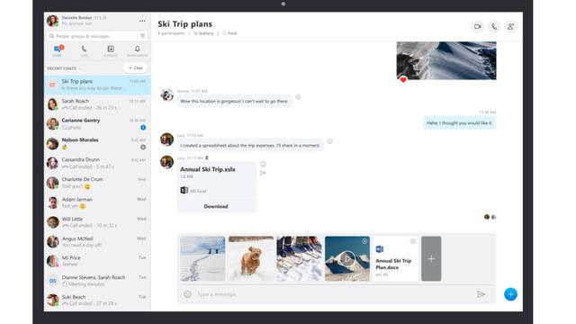 Fitur Pratinjau Media dan File pada Skype