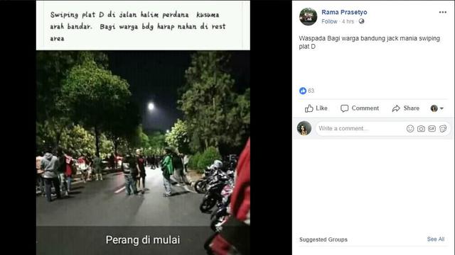 Klaim adanya sweeping pelat D di Jakarta