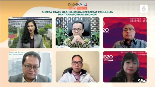 Acara Inspirato Sharing Session Liputan6.com bertajuk Sherpa Track G20: Mampukah Percepat Pemulihan dan Transformasi Ekonomi Indonesia, Jumat (28/10/2022).