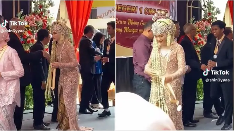 Siswi SMP Ini Pakai Baju Pengantin di Momen Wisuda, Alasannya Unik