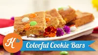 Yuk kita intip cara membuat snack seru untuk buah hati Anda. Salah satu menu yang patut Anda coba adalah colourful cookies bars. (Foto: Kokiku Tv)
