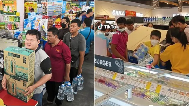 Potret Warga Malaysia yang Alami Panic Buying Air Mineral, Ini Penyebabnya