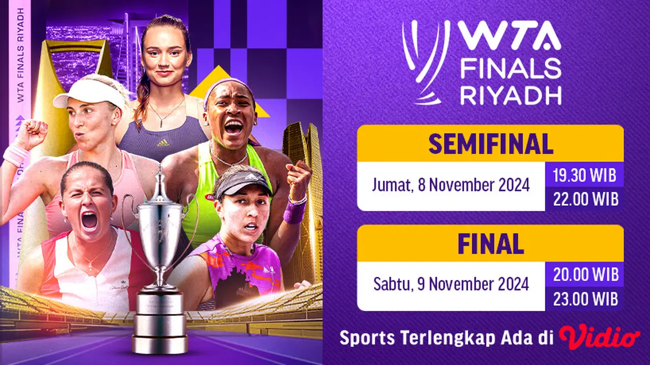 Jadwal Semifinal & Final WTA Finals Riyadh 2024