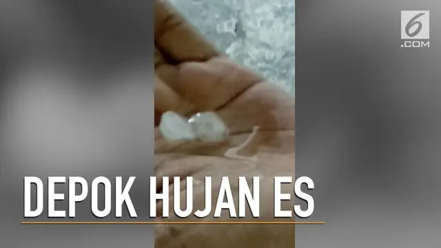 VIDEO: Depok Hujan Es, Ini Penjelasan BMKG