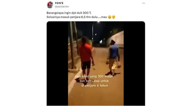6 Cuitan Netizen "Beri Kami 300 T, Kami Siap Dipenjara 6 Tahun", Bentuk Protes