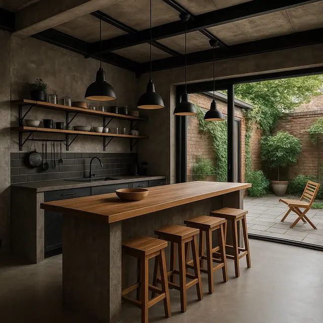 Model Dapur Open Space Menyatu Teras Belakang Rumah