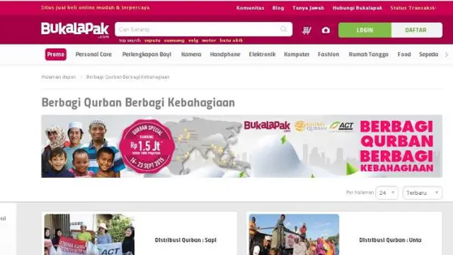 Beli Kambing Kurban Online di Bukalapak Hanya Rp 1,5 Juta