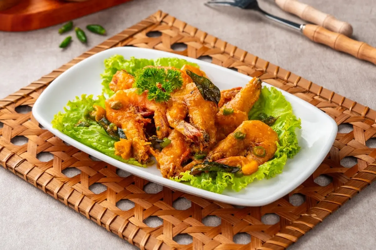 udang goreng saus telur asin