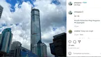 Shenzen Electronic Group (SEG) Plaza di Shenzen, China, bergetar tanpa ada gempa (dok.instagram/@artospace/https://www.instagram.com/p/CPBC7aFHzyY/Komarudin)