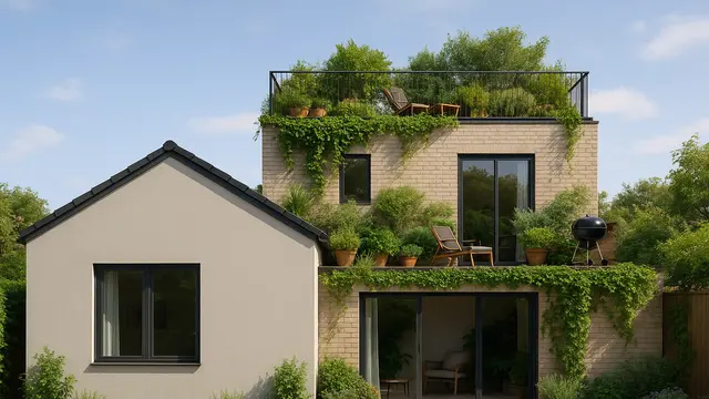 Inspirasi Rumah Tingkat Separuh Belakang (Foto: ChatGPT)