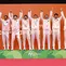 Tim bulutangkis Indonesia berselebrasi di podium setelah menyabet medali emas nomor beregu putra di Asian Games 2026, Kamis (24/9/2026). (PBSI)