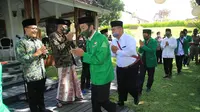 Bupati Banyuwangi Abdullah Azwar Anas bertemu GP Ansor Banyuwangi di Pendopo Sabha Swagata Blambangan, Kamis (17/6/2020)