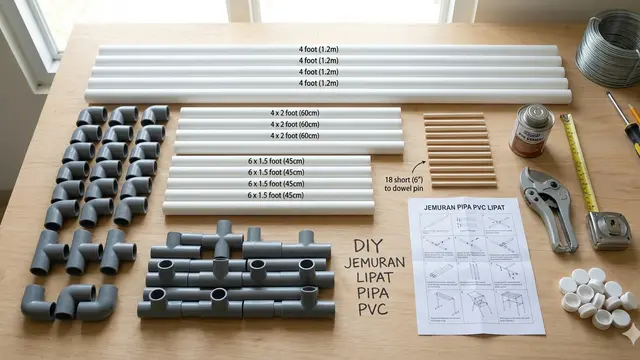 Cara Membuat Jemuran Lipat dari Pipa PVC untuk Rumah Kecil