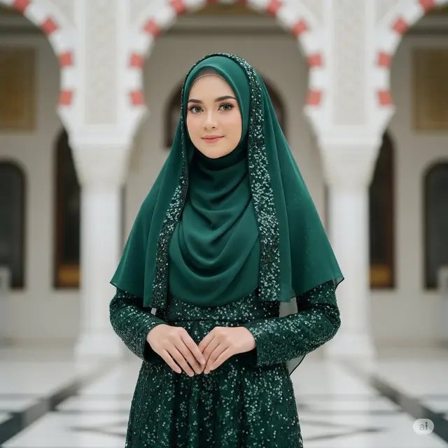 Gamis Jumbo Full Payet + Khimar