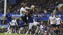 Harry Kane mencetak dua gol saat Tottenham kalahkan Everton pada lanjutan Premier League di Goodison Park, Liverpool, (9/9/2017). Tottenham menang 3-0. (AFP/Lindsey Parnaby)