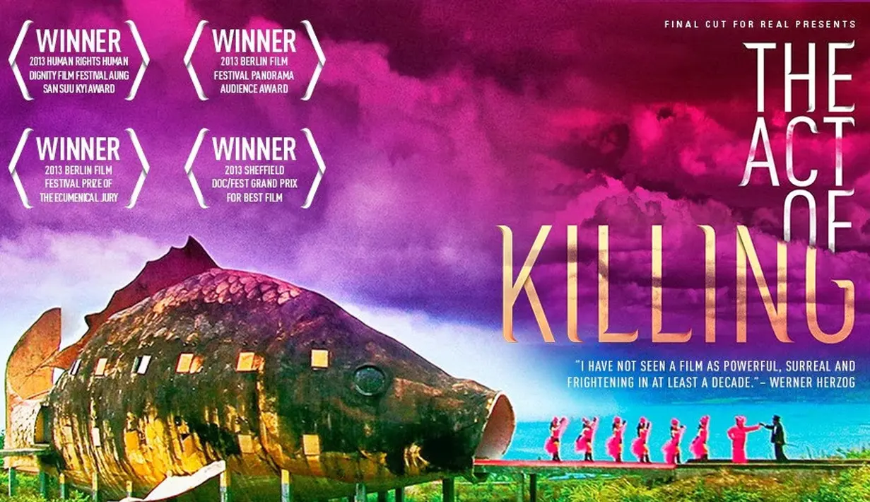 Film Jagal merupakan film yang menceritakan tentang mantan-mantan preman yang membantai tentang tragedi G 30 S. Film ini dilarang tayang di Indonesia lantaran membahas soal PKI. (foto: ed.revolutia.info)