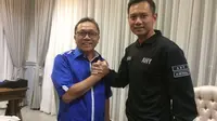 Agus Yudhoyono saat bertemu Ketua Umum PAN, Zulkifli Hasan. (Istimewa)