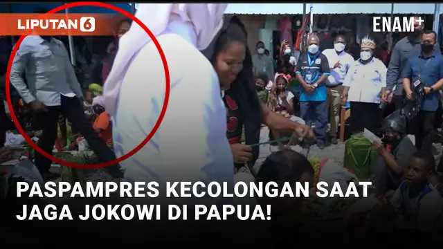Paspampres Panik Jokowi Dikalungkan Pedagang di Papua