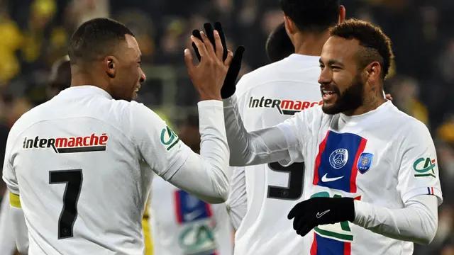 Foto: Gawang US Pays de Cassel Jadi Sasaran Tembak Kylian Mbappe, Jebol Lima Gol untuk Kemenangan PSG di Coupe de France 2022/2023