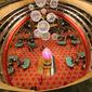 Pandangan umum ini menunjukkan meja baru di hotel dan kasino Grand Lisboa selama pratinjau pers menjelang pembukaan kasino di Makau, 11 Februari 2007. (SAMANTHA SIN / AFP)