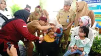 Proses Pekan Imunisasi Nasional Polio serentak di Banyuwangi (Istimewa)