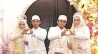 Ratusan pengantin ramaikan nikah massal di Surabaya. (Istimewa)