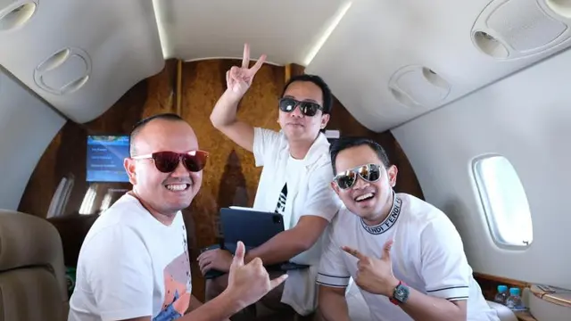 6 Potret Gilang Juragan 99 saat Naik Jet Pribadi, Akui Tak Miliki dan Hanya Kontrak