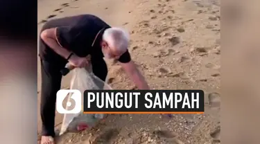 Perdana Menteri India, Narendra Modi, memunguti sampah di pantai di Kota Mamallapuram, India. Ini merupakan lokasi pertemuan puncak tidak resmi dirinya dengan Presiden Cina, Xi Jinping.