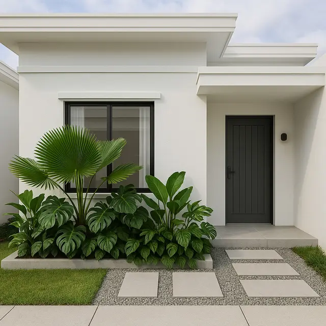 Model Rumah Modern dengan Taman Mini Depan Biar Lebih Fresh (Foto: ChatGPT)
