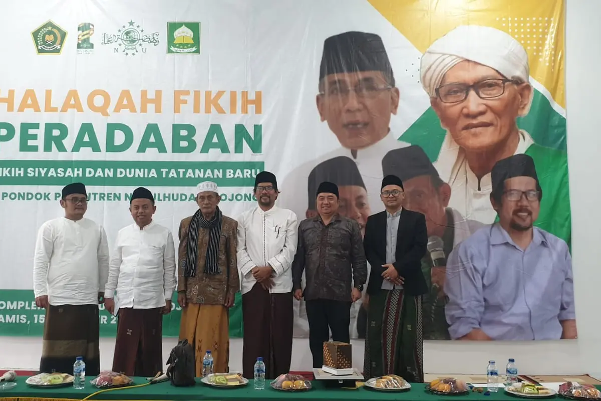 Kalangan Pesantren dan warga nahdiyin kabupaten Garut, Jawa Barat mulai getol mengkampanyekan pentingnya fikih peradadan dan fikih siyayah (politik) menjelang 1 Abad NU. (Liputan6.com/Jayadi Supriadin)