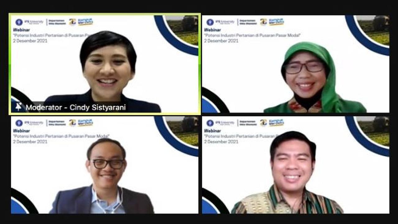 Webinar industri pertanian di pusaran pasar modal, Kamis (2/12/2021) (Foto: tangkapan layar/Pipit I)