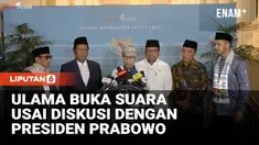 Presiden Prabowo Subianto mengundang sejumlah pimpinan Ormas Islam, ulama, pendakwah, hingga pimpinan pondok pesantren (ponpes) di Istana Kepresidenan Jakarta, Kamis (5/3) malam. Pertemuan tersebut dalam rangka diskusi dan silaturahmi dengan para tok...