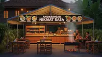 6 Konsep Tenda Permanen untuk Usaha Angkringan di Depan Rumah Desa