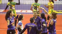 Tim putri Bandung Bank BJB kian berpeluang lolos ke final four Proliga 2018 usai mengalahkan Gresik Petrokimia pada putaran kedua di GOR Purna Krida, Badung, Bali, Sabtu (3/3/2018). (Humas PBVSI)