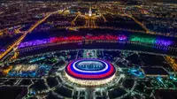 Foto Suasana malam Stadion Luzhniki, Moscow, Sabtu,(4/11/2017). Stadion Luzhniki akan menjadi stadion untuk pembukaan dan penutupan Piala Dunia 2018 Rusia. (AFP/ Dmitry Serebryakov)