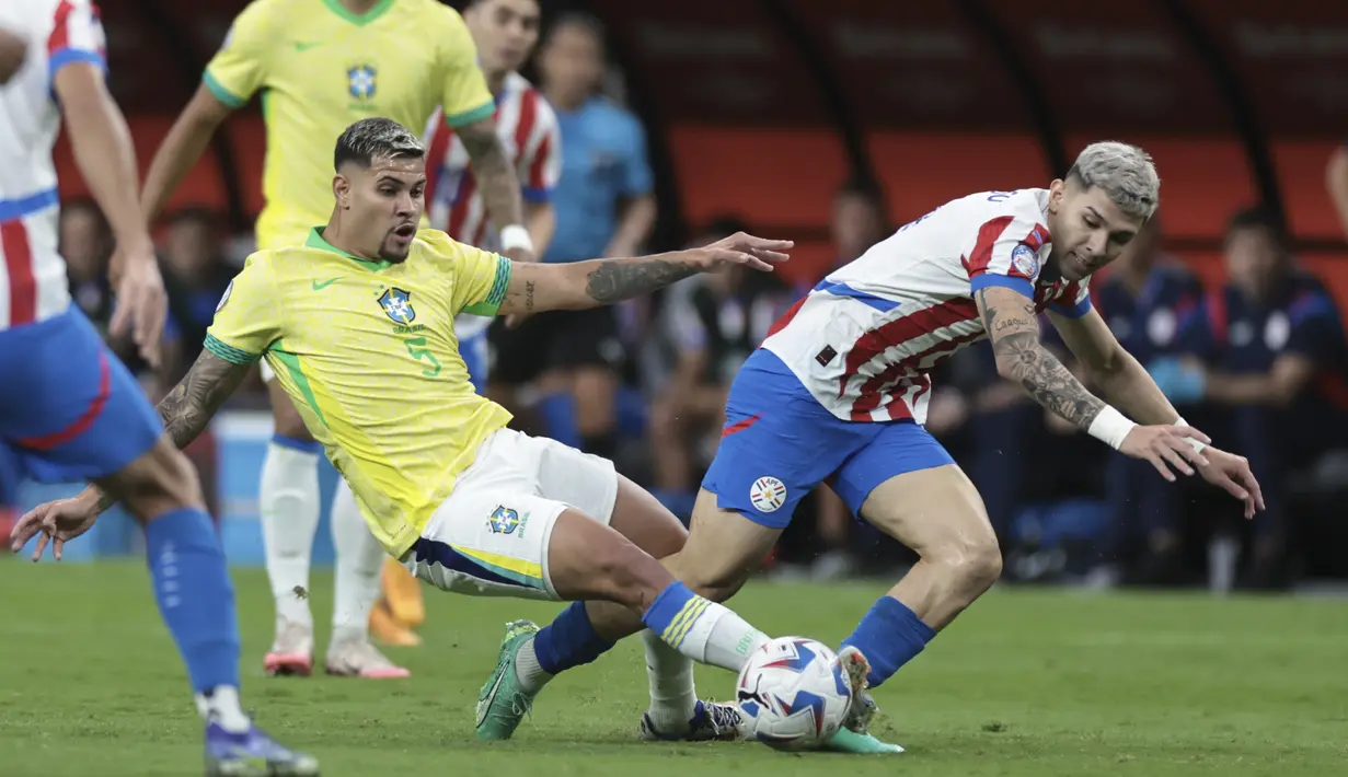 Berkat hasil gemilang tersebut, A Selecao kini mendulang empat poin dan berada di urutan kedua. (AP Photo/L.E. Baskow)