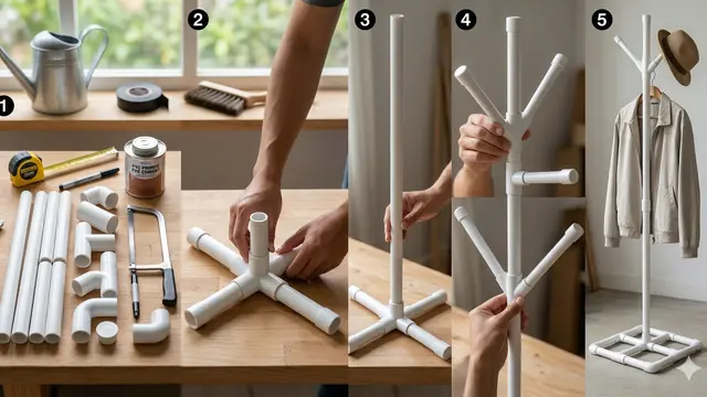 Cara Buat Standing Hanger dari Pipa PVC Sendiri di Rumah