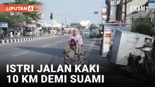 VIDEO: Istri Jalan Kaki Sejauh 10 Km Sambil Dorong Kursi Roda Suaminya Demi ke RS