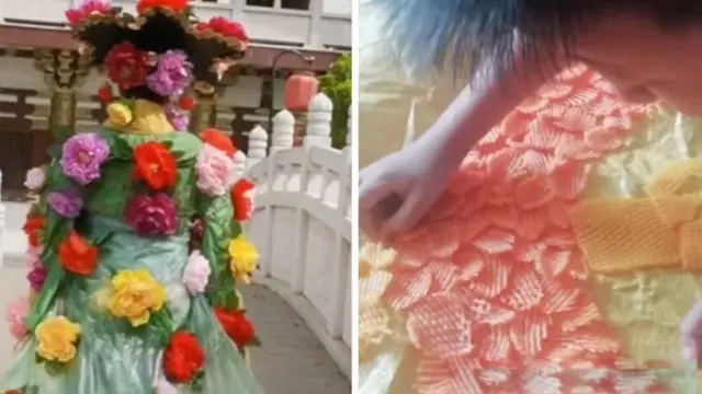 Busana Istana Kekaisaran China dari Plastik hingga Bahan Daur Ulang Jadi Populer