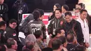Ketua Tim Kampanye Nasional (TKN) Jokowi-Ma'ruf Amin, Erick Thohir ketika menghadiri Debat Capres di Hotel Sultan, Jakarta, Minggu (17/2). (Liputan6.com/Faizal Fanani)