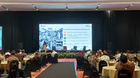 Direktur Jenderal Cipta Karya Kementerian PUPR Diana Kusumastuti dalam acara Workshop Program Kota Tanpa Kumuh Tahun 2023, di Hotel Bidakara, Jakarta, Selasa (20/6/2023). (Arief/Liputan6.com)